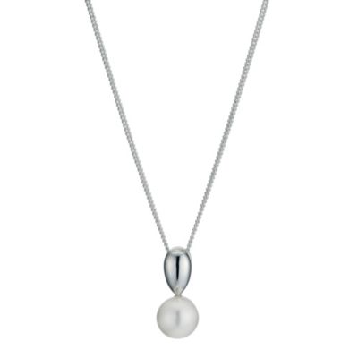 H Samuel Sterling Silver Cultured Freshwater Pearl Pendant