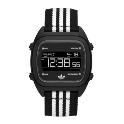 Adidas Sydney Men's Black & White Fabric Strap Watch - Product number 9528180