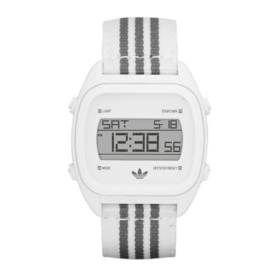 Adidas Sydney Men's White & Grey Fabric Strap Watch - Product number 9528199