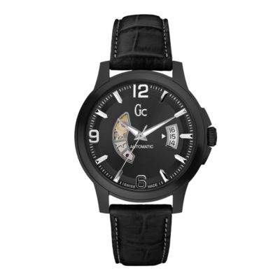 Gc men's black ion plated automatic strap watch - Product number 9528385
