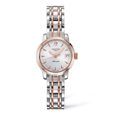 Longines ladies' silver dial two colour bracelet watch - Product number 9528490