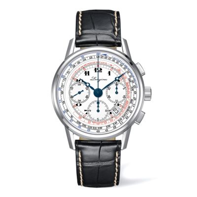 Longines Lindbergh men's stainless steel white strap watch - Product number 9528628