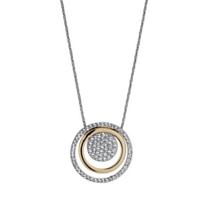 H Samuel Two Tone Circles Pendant