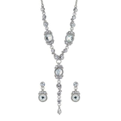 H Samuel Large Crystal Drop Set