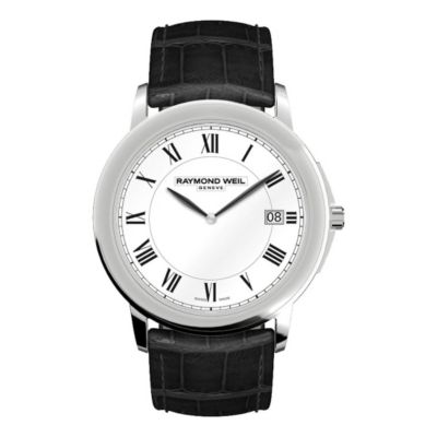 Raymond Weil men's stainless steel & black strap watch - Product number 9530703