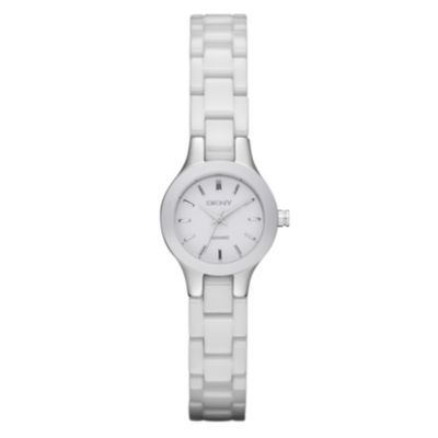 DKNY ladies' white ceramic bracelet watch - Product number 9531068