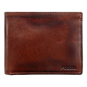 Fossil Carson Traveller Brown Leather Wallet
