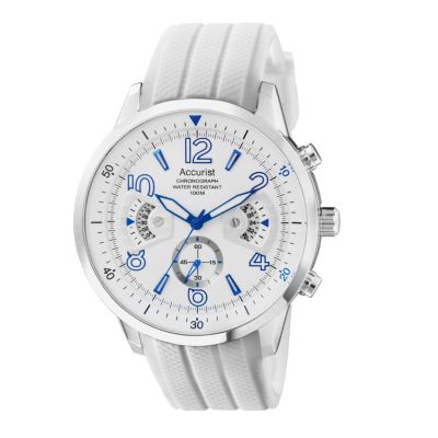 Accurist Sports Men's White Strap Watch - Product number 9534644