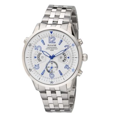 Accurist Sports Men's White Chronograph Watch - Product number 9534679