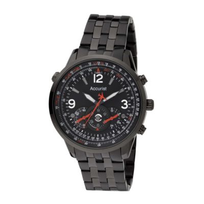 Accurist Sports Men's Black Chronograph Watch - Product number 9534687