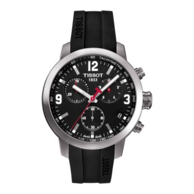 Tissot PRC200 men's stainless steel black rubber strap watch - Product number 9534881