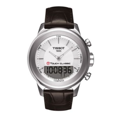 Tissot Touch Classic men's brown leather strap watch - Product number 9535047