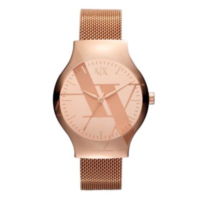 Armani Exchange Ladies' Rose Gold Plated Bracelet Watch - Product number 9537082
