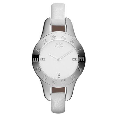 Armani Exchange Ladies' White Strap Watch - Product number 9537163