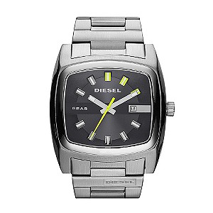 Diesel Men's Large Square Silver Coloured Bracelet Watch