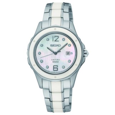 Seiko Coutura ladies' white ceramic bracelet watch - Product number 9541578