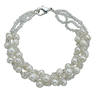 Secrets of the Sea Sterling Silver Freshwater Pearl Bead Wrap