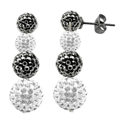 Tresor Paris Four Drop black & white crystal earrings - Product number 9545034