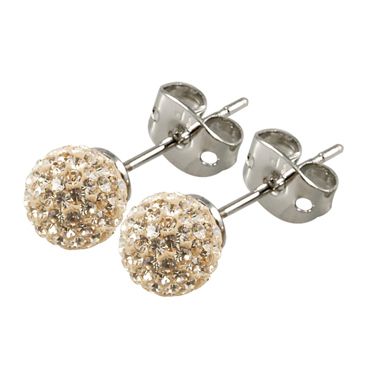 Tresor Paris Cramenil 6mm gold crystal ball stud earrings - Product number 9545077
