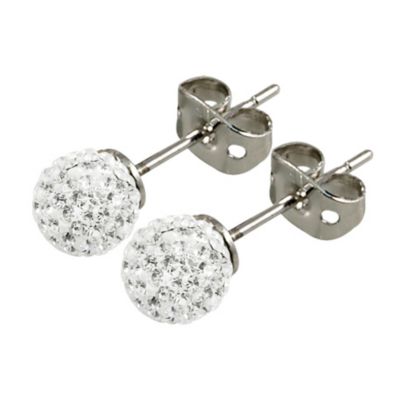 Tresor Paris Tassilly 6mm white crystal ball stud earrings - Product number 9545085