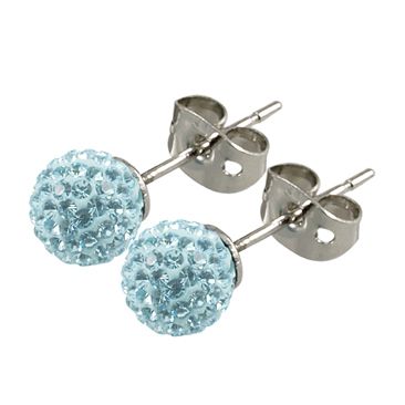 Tresor Paris Donnay 6mm blue crystal ball stud earrings - Product number 9545115