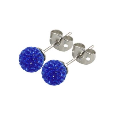 Tresor Paris Rabodanges 6mm blue crystal ball stud earrings - Product number 9545123