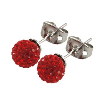 Tresor Paris Saint Remy 6mm red crystal ball stud earrings - Product number 9545131