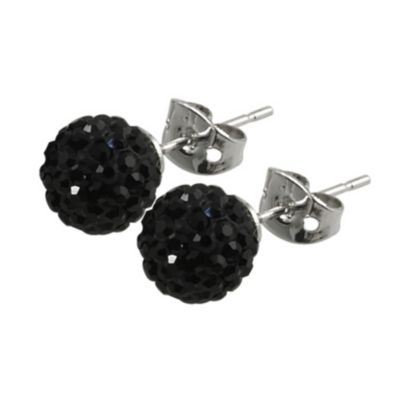 Tresor Paris Reel 8mm black crystal ball stud earrings - Product number 9545158