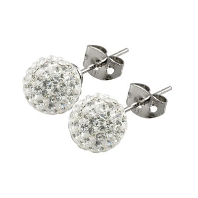 Tresor Paris Tassilly 8mm white crystal ball stud earrings - Product number 9545174