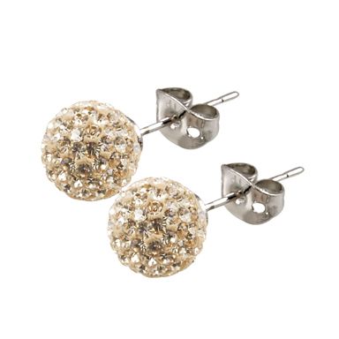 Tresor Paris Cramenil 8mm gold crystal ball stud earrings - Product number 9545182