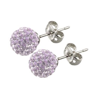 Tresor Paris Lilas 8mm lilac crystal ball stud earrings - Product number 9545190