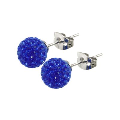 Tresor Paris Rabodanges 8mm blue crystal ball stud earrings - Product number 9545212