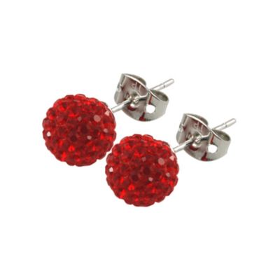 Tresor Paris Saint Remy 8mm red crystal ball stud earrings - Product number 9545220