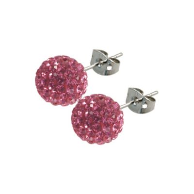 Tresor Paris Proussy 10mm pink crystal ball stud earrings - Product number 9545298