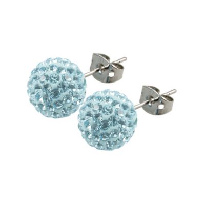 Tresor Paris Donnay 10mm blue crystal ball stud earrings - Product number 9545301