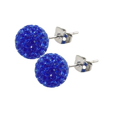Tresor Paris Rabodanges 10mm blue crystal ball stud earrings - Product number 9545328