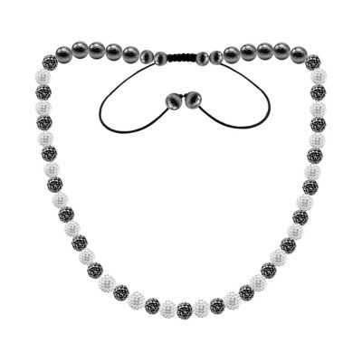 Tresor Paris Roubaix white & grey crystal beaded necklace - Product number 9545573