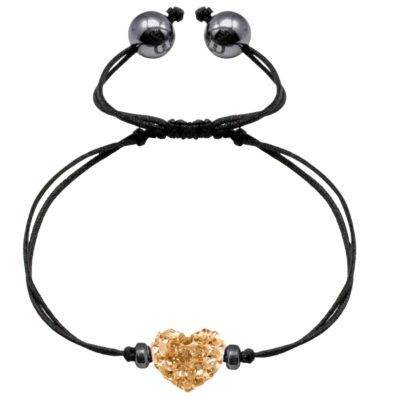 Tresor Paris gold heart & black cord bracelet - Product number 9545611