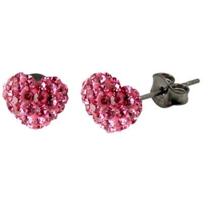 Tresor Paris Pink Heart Stud Earrings - Product number 9545638