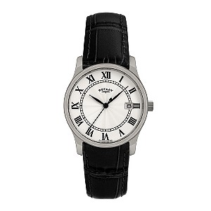 Rotary Men's Black Strap Watch