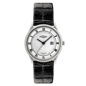 Rotary Men's Black Strap Watch