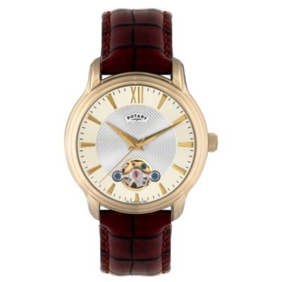 Rotary Men's Brown Leather Strap Watch - Product number 9553681