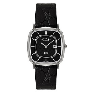 Rotary Men's Black Strap Watch