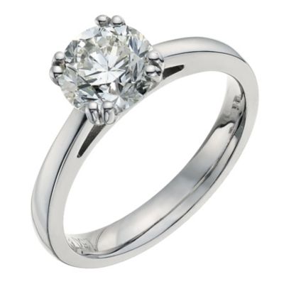18ct white gold one and a half carat solitaire ring - Product number 9555374
