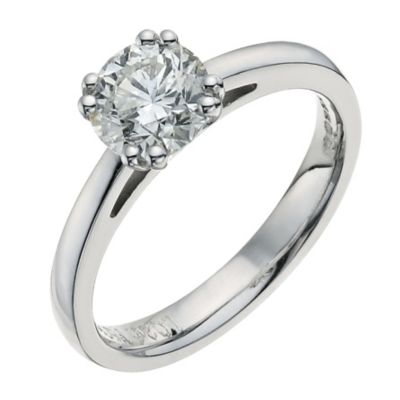 18ct white gold one carat solitaire ring - Product number 9555501