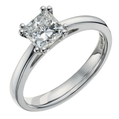 18ct white gold one carat solitaire ring - Product number 9555633