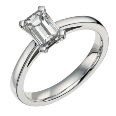 18ct white gold one carat solitaire ring - Product number 9557121