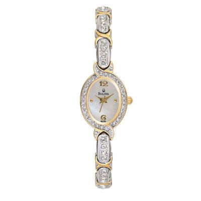 Bulova Ladies' Two Colour Vintage Crystal Set Bracelet Watch