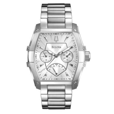 Bulova Men's Tonneau Dial Stainless Steel Bracelet Watch