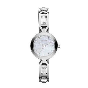 DKNY Ladies' White Mother of Pearl Stone Set Bracelet Watch